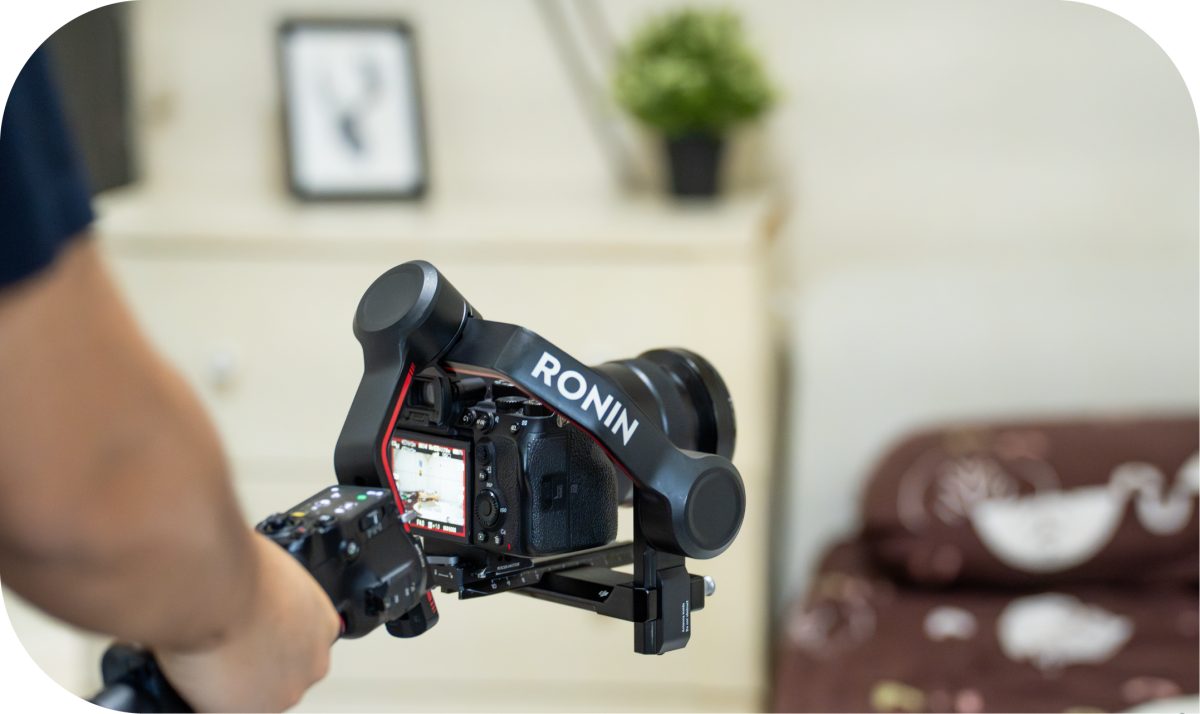 A camera rig used to film professional listing videos